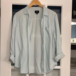 Light Blue Buttoned Top